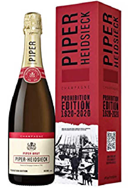 CHAMPAGNE PIPER HEIDSIECK PROIBIZIONISMO BRUT cl. 75 in AST.