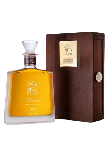 GRAPPA BERTA ROCCANIVO 43° cl. 70 IN COF. LEGNO